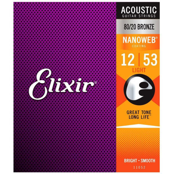 Elixir 11052 Nanoweb Žice za akustičnu gitaru 012-053